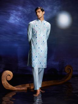 Eleven Brothers - Boondein Sequins Hand Embroidery Chanderi Kurta with Trouser