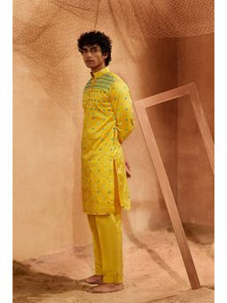 Eleven Brothers - Trikona Mirror Silk Kurta with Trouser