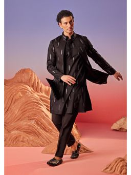 Eleven Brothers - Noor Silk Embroidery Kurta with Nehru Jacket & Trouser