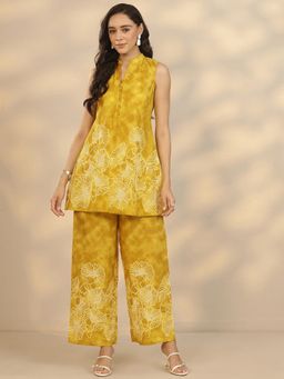 Libas - Mustard Floral Printed Co-Ord Set