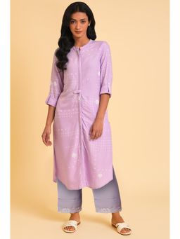 W - Lavender Printed Kurta with Palazzo