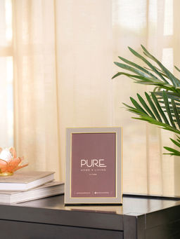 Pure Home + Living - Large Gold Plated Beige Photo Frame