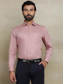 JadeBlue - Dusty Pink 100% Cotton Dobby Formal Shirt