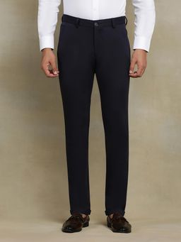 JB Studio - Navy Blue Blended Solid Club Wear Formal Trousers
