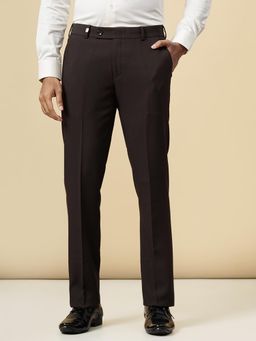 JB Studio - Brown Terry Reyon Solid Formal Trousers