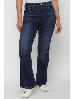 American Eagle - Women Navy Blue Next Level Super Mid-Waisted Jeans