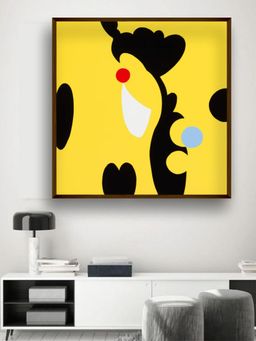 The Art House - Yellow Black Abstract Painting Wall Art