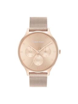 Calvin Klein - Timeless Mesh Mf Multifunction Rose Gold Round Dial Womens Watch - 25200102