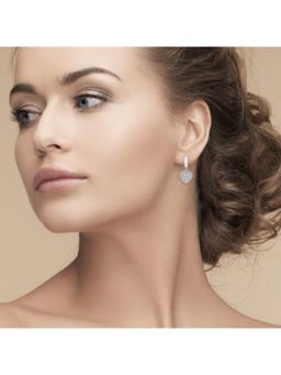 Silberry - 925 Sterling Silver Crystal Heart Earrings For Womens And Girls