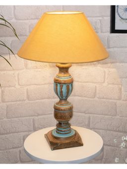 Homesake - Blue French Trophy Table Lamp Golden Shade