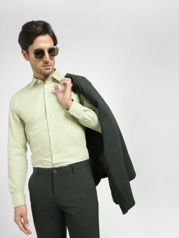 Selected - Green Cotton Full Sleeves Shirt