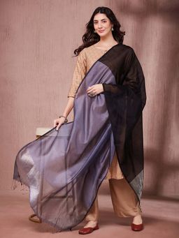 Fabindia - Black Cotton Silk Dupatta