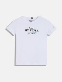 Tommy Hilfiger - Boys White Solid T-Shirt