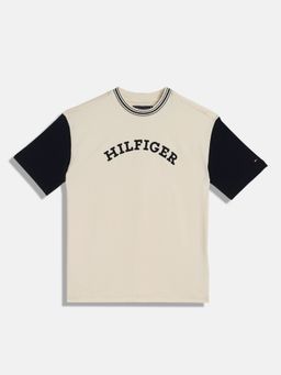 Tommy Hilfiger - Boys Beige Colorblock T-Shirt