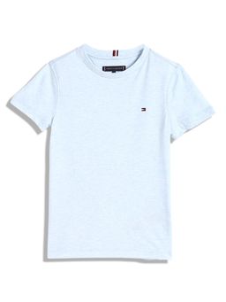 Tommy Hilfiger - Boys Sky Blue Solid T-Shirt