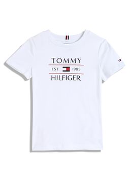 Tommy Hilfiger - Boys White Solid T-Shirt
