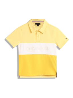 Tommy Hilfiger - Boys Yellow Colorblock Polo T-Shirt