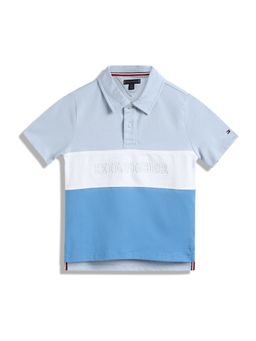 Tommy Hilfiger - Boys Blue Colorblock Polo T-Shirt
