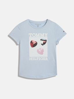 Tommy Hilfiger - Girls Blue Embellished T-Shirt