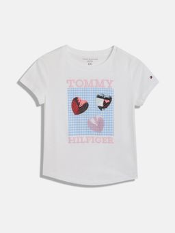 Tommy Hilfiger - Girls White Embellished T-Shirt