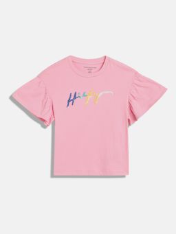 Tommy Hilfiger - Girls Pink Embellished T-Shirt