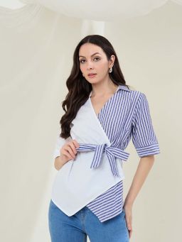 StyleStone - Blue Stripes Regular Top