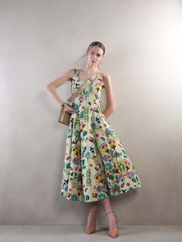VERO MODA - Multi-Color Floral A-Line Dress