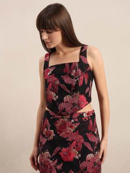 VERO MODA - Black Printed Regular Top