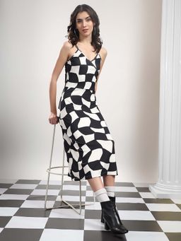 KOTTY - Multi-Color Checks A-Line Dress