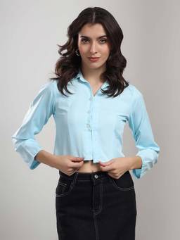 KOTTY - Blue Solid Regular Shirt