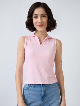Spykar - Pink Solid Slim Top