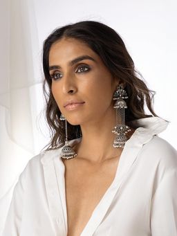 Joules By Radhika - Ornate Layered Bell Earrings