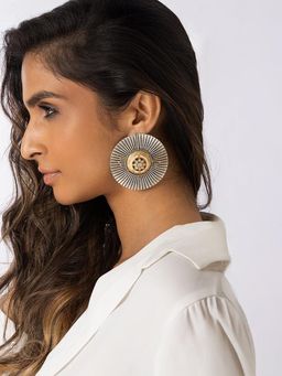 Joules By Radhika - Ornate Two-Part Studs Earrings