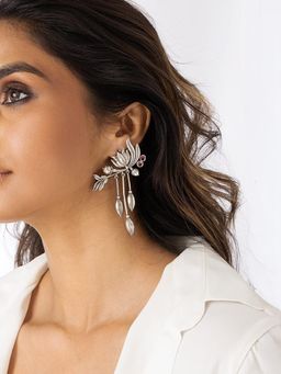 Joules By Radhika - Eternal Silver Blossom Earrings