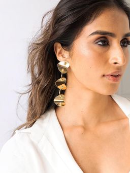 Joules By Radhika - Gold Heart Triplet Earrings