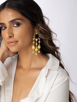 Joules By Radhika - Star Crescent Drop Earrings