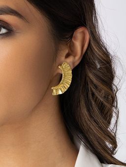 Joules By Radhika - Ruffled Crescent Earrings