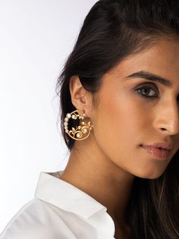 Joules By Radhika - Round Cluster Uncut Earrings