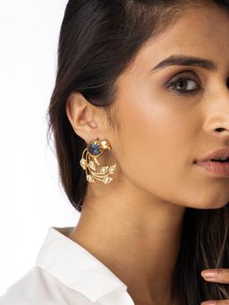Joules By Radhika - Elegant Peacock Earrings