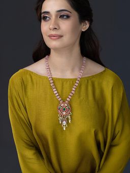Joules By Radhika - Royal Peacock Beaded Necklace