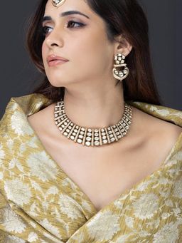 Joules By Radhika - Lustrous Mirror-Work Necklace Set