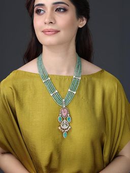 Joules By Radhika - Verdant Multi-Strand Heart Necklace