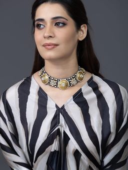 Joules By Radhika - Two-Tone Filigree Choker Necklace