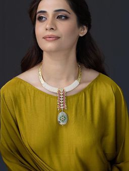 Joules By Radhika - Petite Bead & Ruby Necklace