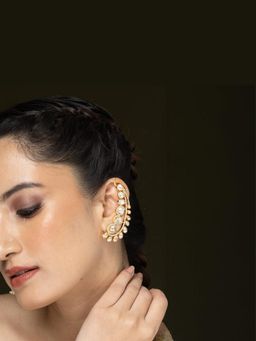 Joules By Radhika - Polki Climber Earrings