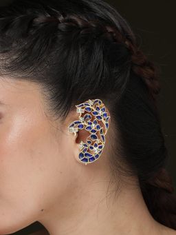 Joules By Radhika - Indigo Bloom Ear Cuff