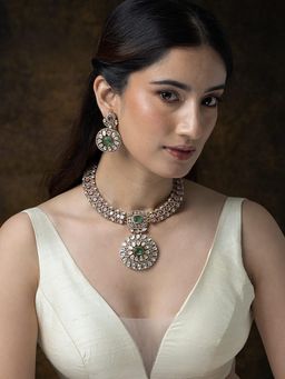 Joules By Radhika - Emerald Dream Necklace Set