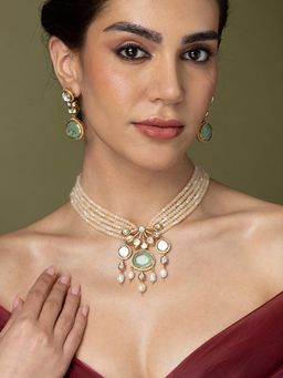 Joules By Radhika - Ocean Mist Long Necklace Set