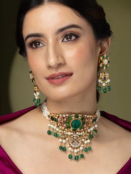 Joules By Radhika - Rajkumari Grandeur Choker Necklace Set