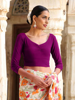 Triyah - Berry Beauty Stretchy Blouse
